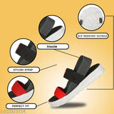 Boys' striped net Lycra sandals with EVA sole, ideal for indoor/outdoor play on active days (size 5-15 years)