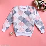 Light weight, warm Kashmir wool sweater for kids, self-design net pattern in multiple colors. Sizes available from 3-6 months to 6-7 years. Made in India