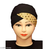 Cotton canvas printed fancy hijab cap head wrap, on display in India