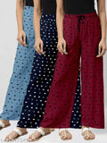 Cotton blend printed pajamas pack: Women's casual loungewear for relaxed fit comfort
