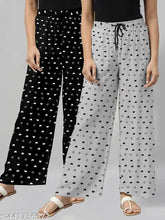 Women BlackGrey Cotton Blend Maxi Pyjama Combo Pack - Adorable heart-printed cotton nightwear
