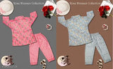 Stylish cotton blend kids kurti & palazzos set with self-design print, suitable for casual or special occasions. Available sizes range from 3-4 years to 0-1 year. Made in India