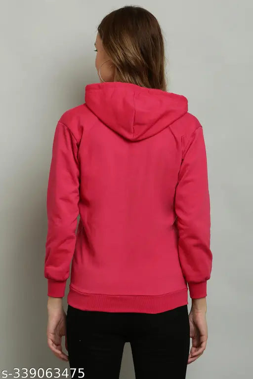 Fleece BrightNEX Winter's jacket - solid design, long sleeves for men & women, size S-XXL, made in India