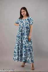Cotton printed combo Myra Ensemble kurti with short sleeves, vibrant Indian fashion