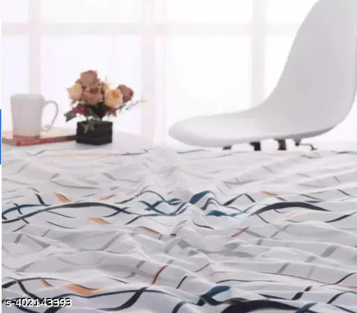 White Glace Cotton NCS-5 Queen Size Bedding Set, abstract pattern embroidered pillows & cushions for summer decor