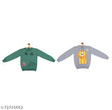 Zilvee kids hoodie, casual polycotton winter wear in printed net pattern, long sleeves for 4-5 years size