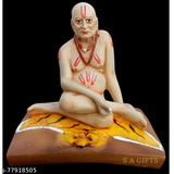 Ceramic Sai Amrut Shirdi Swami Samarth body color idol, 5-inch washable figurine for devotional decor