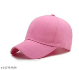 Cotton cap set: trendy combo pack of 2 solid-colored caps for boys and girls, perfect for sports