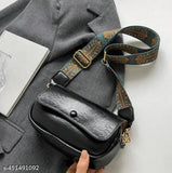 Trendy PU Korean-style sling bag (Small, Free Size), solid net pattern, adjustable strap, secure zip closure, ideal for daily essentials