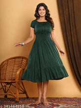 Rayon anarkali kurta in solid pattern, short sleeves, L-XXXL sizes, traditional Indian fashion