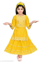 Cotton three-quarter sleeve printed net dress for agile classy girls, Indian made