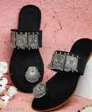 Velvet and TPR Rauhan Crafts women's flats, solid pattern slip-on shoes in multiple sizes (IND-4 to IND-9) from India