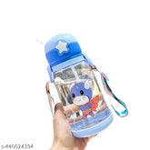Blue superhero kids sipper bottle, anti-leak design with cute cartoon theme - 600ML water bottle for kids in blue plastic material