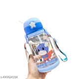 Blue superhero kids sipper bottle, anti-leak design with cute cartoon theme - 600ML water bottle for kids in blue plastic material
