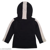 Cotton Kidbee unisex hooded jacket, long sleeve with embroidery for toddlers (6-12 months - 9-10 years), reversible winter style