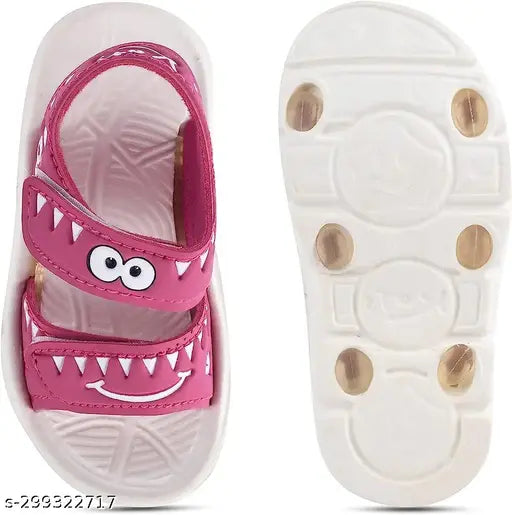 Synthetic KAT toy shoes for kids, printed net design in multiple sizes: 6-9 months, 9-12 months, 12-18 months. Ideal for active boys. Origin: India (on a kid's foot)