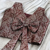 Brown & white sleeveless Lehenga Cholis for baby girl, handcrafted Aari work on cotton dupatta, traditional Indian outfit in solid top and floral skirt design