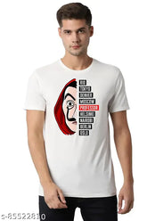 Professor Polyester short-sleeve t-shirt with printed design, featuring vibrant Indian artwork