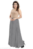 Printed flare long skirt, free size women's polyester, Indian-made