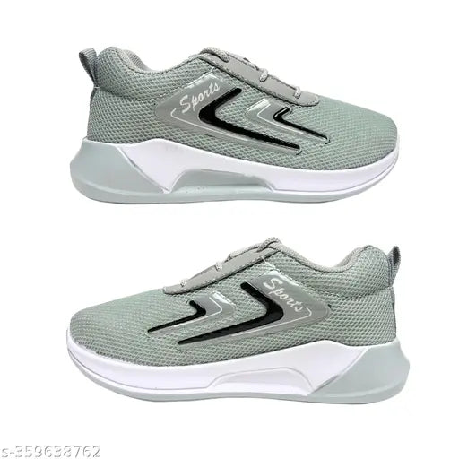 Boys running & walking mesh sports shoes - PVC sole for kids above 4 years, lace-up, padded insole, textured net, ideal for outdoors activities