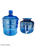 Blue 10L water dispenser with 20L bottle, leak-proof, durable plastic design