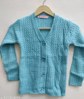 Wool self-design sweater for babies, MARGINA Girls, Indian origin