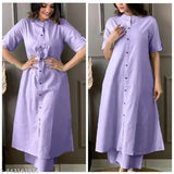 Kantha cotton coord set for women and girls, solid net Aline kurta with palazzo bottoms, short sleeves, suitable for various occasions