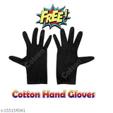 Woolen cap, balaclava, woolen neck warmer, cotton gloves combo pack - solid winter wear from India