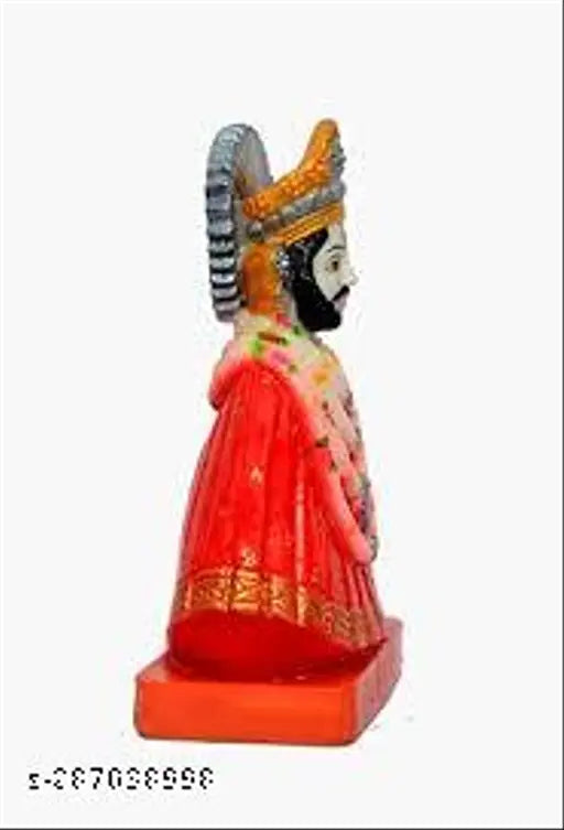 Resin Lord Khatu Shyam Ji idol statue, 10cm x 12.5cm x 10cm, Indian religious decor item for Mandir/Temple home decor or office use