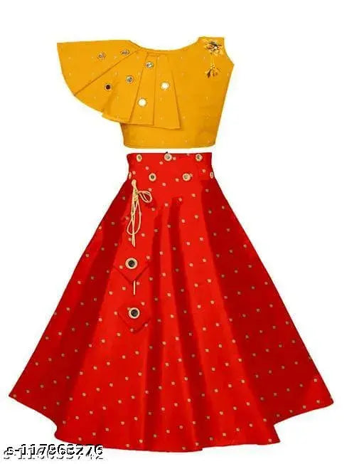 Taffeta silk, jacquard mirror work Fancy Lehenga Choli for girls, traditional craftsmanship meets modern flair for parties