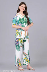 women's rayon printed night suit set, two-piece sleepwear set in soft rayon for comfort and style, available in various sizes: M, L, XL, XXL, XXXL, 4XL, 5XL (made in India)