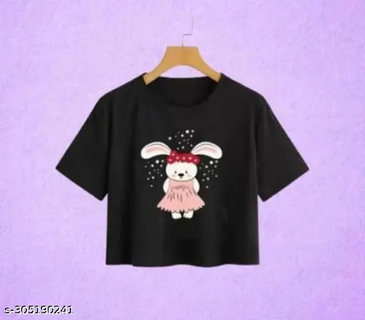 Cotton blend printed women's t-shirt combo with funky designs, great for summer (Love And Cate)