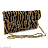 Multicolor velvet embroidery clutch, free size (24x1in), exquisite handmade ladies' accessory from India