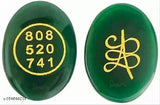 Green Jade Aventurine Zibu Coin, natural, ancient healing symbol of abundance, attracts wealth (India)