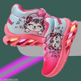 LED PVC walking shoes for boys and girls (1-4 years), vibrant design with breathable, wear-resistant soles and colorful LED lights, ideal for birthday gifts