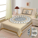 Cotton Jaipuri style aroma single bedsheet, 180 thread count, ideal for summer use by adults in India