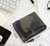 Faux leather men's wallet, 4 compartments, printed net design. Ideal for storing documents securely