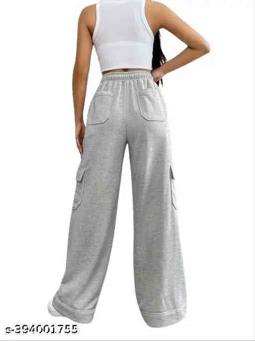 Women's cotton regular fit trousers, suitable for office, school, formal, and casual use. Solid color palazzo pants for women with durability and comfort." (123 characters)