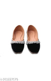 Velvet Punjabi royal payal juti with PVC sole, embellished detailing and closed back. Premium quality casual sandals for comfortable everyday wear, best paired with denims. Made in India. (IND-4, IND-5, IND-6, IND-7, IND-8, IND-9)