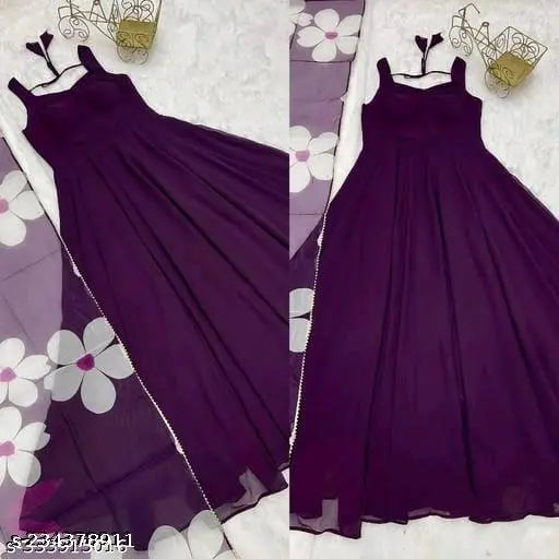 Georgette wine printed dupata with short sleeves, size S-6XL, Indian origin