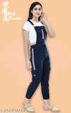 Pink Passion striped navy jumpsuit, sleeveless cotton blend for women - sizes S28, M30, L32, XL34