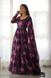 Georgette leheriya print maxi dress with dupatta and belt, casual or party wear, perfect for summer or traditional events. Indian wedding wear dress