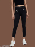Stylish lycra jegging for women and girls in solid net pattern, available in sizes 26-34 inches waist and 37 inches length