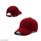 Maroon cotton baseball cap pack (1), solid design for men and women, adjustable fit with care instructions