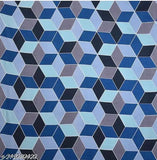 Glace Cotton summer double bed sheets with 2 pillow covers, geometric pattern, superfine quality