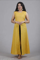 Rayon frontslit cut kurta, printed women's sleeveless kurta from India, single size (38-44in bust)