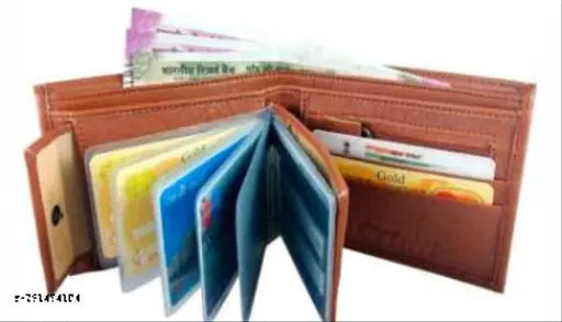 Faux leather wallet for men, textured net design, 2 compartments, free size (10cm x 5cm), made in India