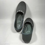 Grey mesh Punjabi juti slip-on women's shoe, PVC sole, Indian origin (size IND-5 to IND-9)
