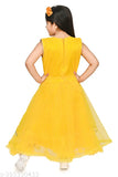 Embroidered net gown for dress, sleeveless and vibrant, suitable for 2-13 years old children's formal events