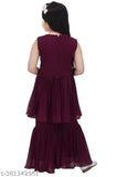 BEST Chiffon Kurta Set, sleeveless embroidered design, 9-12 months size, Indian craftsmanship